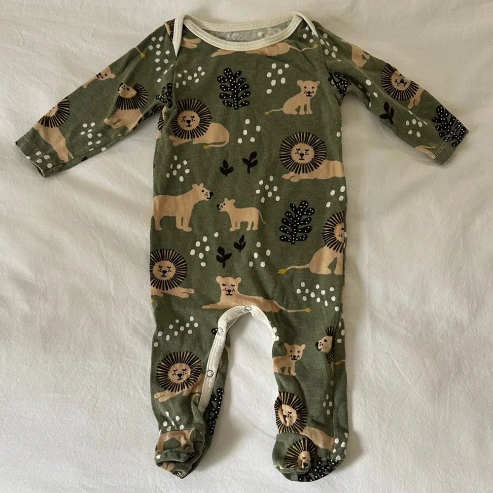Winter Water Factory Organic Cotton Lion Romper Size 0-3 months - Picture 1 of 4